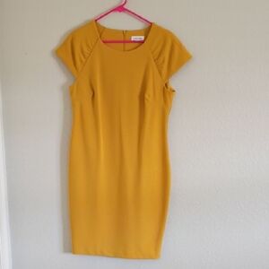 Calvin Klein Yellow Mini Dress